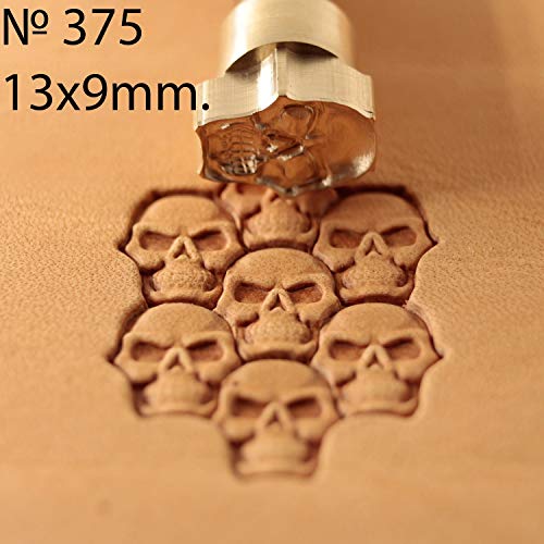 DandS ltd Leather Stamp Tool, Skull, Professional Steel Craft Tool for Leatherworking, Embossing, Carving & Stamping Leather Projects, Belts Wallets & DIY Projects Compatible with Mallet #375 - Image 1