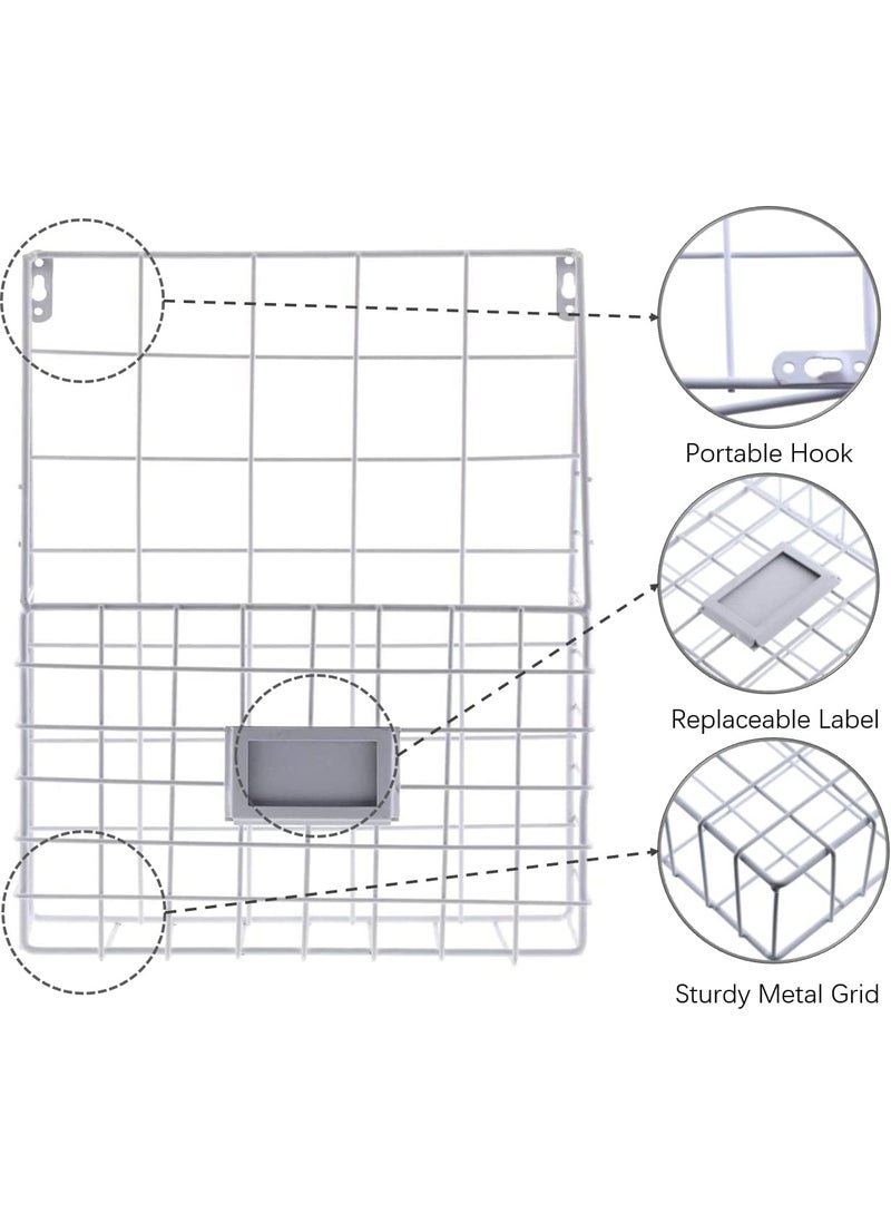 NANAO حامل مجلات مثبت على الحائط 30 * 25 * 10 سم حامل مجلات وصحف معدني سلة صحف بسيطة ، حامل مجلات للباب (أبيض) - Image 3