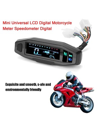 عداد سرعة للدراجات النارية بشاشة LCD، مؤشر دورات المحرك والتروس، مقاوم للماء، عداد وقود، إضاءة خلفية بيضاء، سهل التركيب، متوافق مع معظم الدراجات النارية - pzsku/ZC54B7EF87BBEF0B36CD0Z/45/_/1736061611/dede7e25-98d9-48df-8c55-c684025af72b