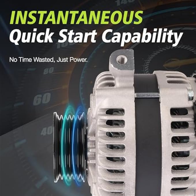 Kinwrdsn Alternator Compatible with Chrysler 2008-2010 Town & Country 3.3L 3.8LFit for Jeep 2007 2008 Wrangler 3.8LFit for Dodge 2008-2010 Grand Caravan 3.3L 3.8LFit for 2009 2010 Routan 3.8L - Image 2