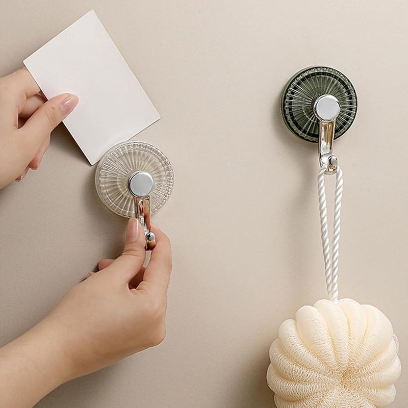Cream Suction Cup Hooks No Drill Bathroom Towel Hanger Waterproof Kitchen Organizer - Image 5