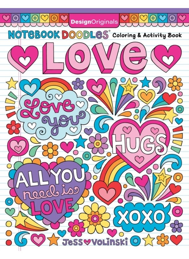 Notebook Doodles Love Coloring Activity Book - Paperback