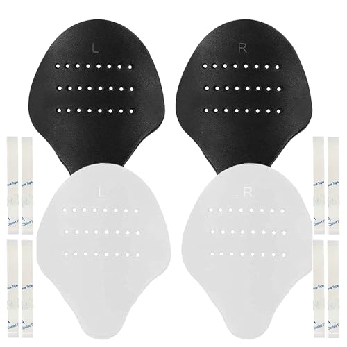 Lify Shoe Foam Crease Protector for Shoes & Boots Fits Inside Toe Box, Prevents Creasing - Adhesive Strips for Secure Fit Women’s, Men’s Size (Black(1Pair) & White(1Pair), Men's 7-12) - Image 1