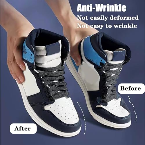 Lify Shoe Foam Crease Protector for Shoes & Boots Fits Inside Toe Box, Prevents Creasing - Adhesive Strips for Secure Fit Women’s, Men’s Size (Black(1Pair) & White(1Pair), Men's 7-12) - Image 4
