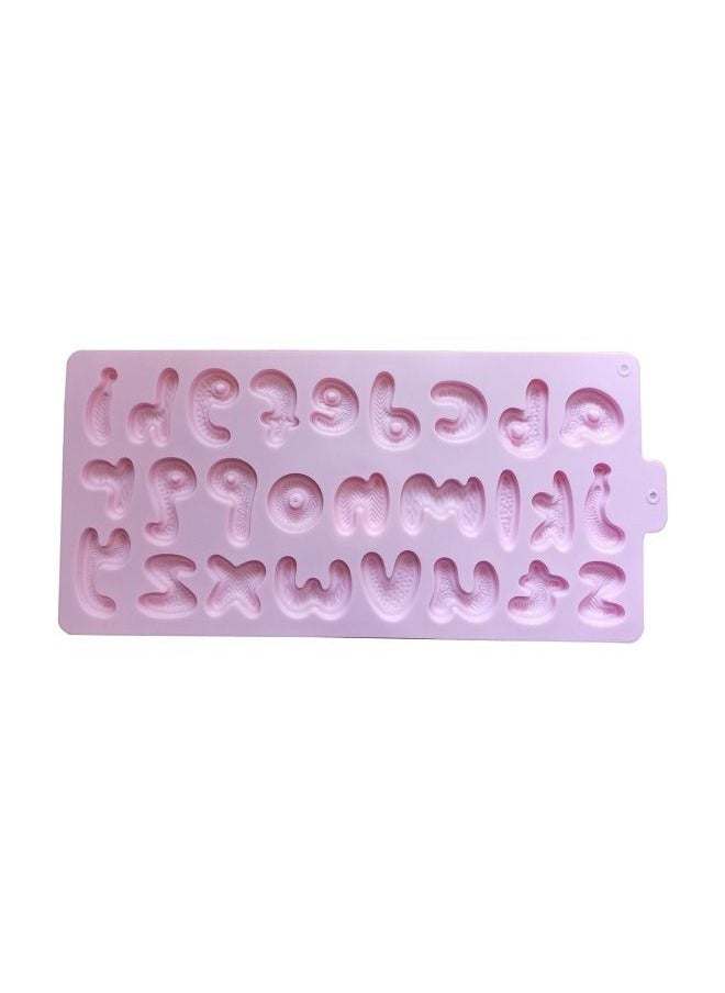 Silicone - Stylish Design Lowercase Alphabet Chocolate Baking Mold - Image 1