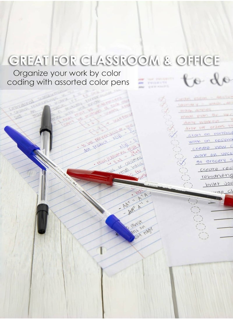 CHU DAI - 6 pure mixed color ballpoint pens (2 red, 2 black, 2 blue) - Image 1