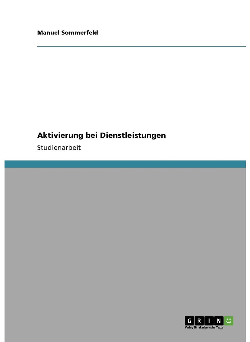 Aktivierung bei Dienstleistungen 