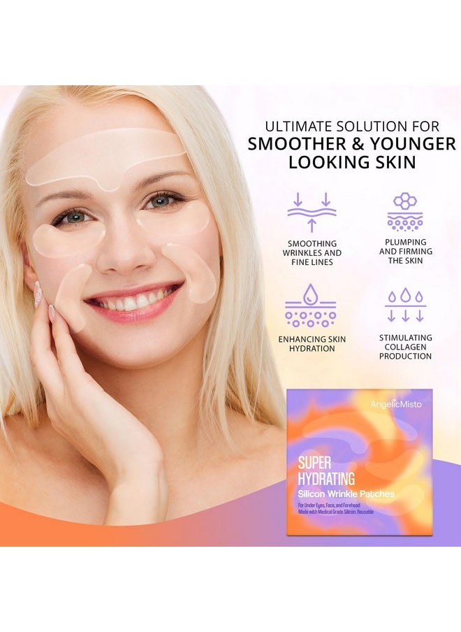 Reusable Silicone Patches For Under Eye Face And Forehead Wrinkles