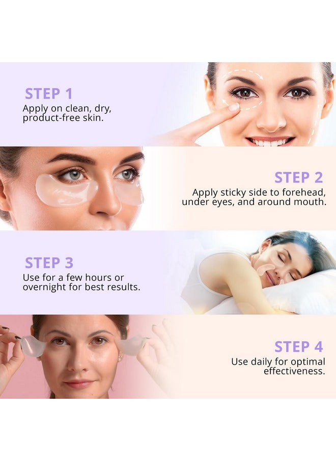 Reusable Silicone Patches For Under Eye Face And Forehead Wrinkles