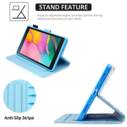 Dteck Galaxy Tab A 8.0 2019 Case T290 T295, Folio Protective Multiple Viewing Angles Stand Cover for Samsung Galaxy Tab A 8.0 2019 Without S Pen Model (SM-T290 Wi-Fi, SM-T295 LTE), Blue Butterfly - Image 5