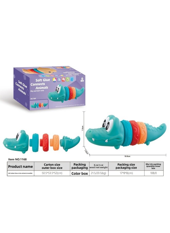 Soft Rubber Jengle Relief Building Blocks Cross-border  Infant Baby Educational Toys Can Be Chewed And Boiled