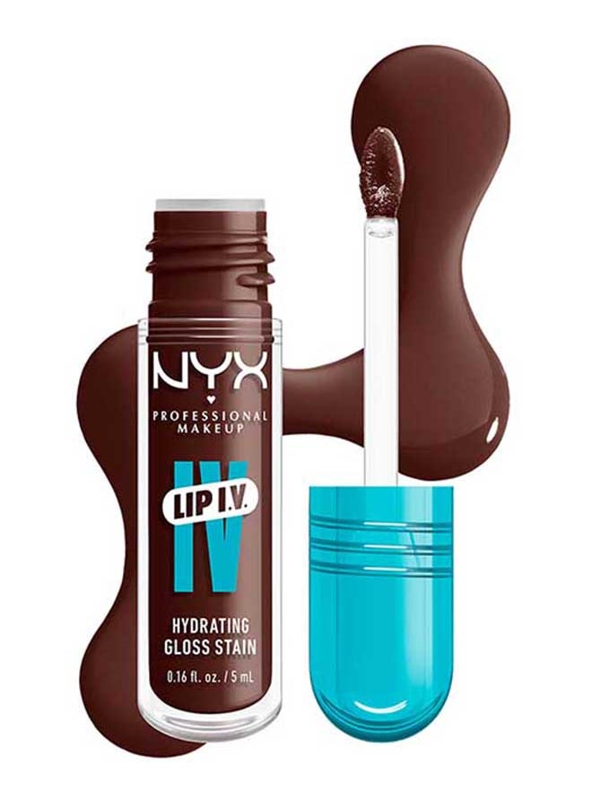 NYX PROFESSIONAL MAKEUP - Lip Iv Hydrating Gloss Stain Lip Gloss + Serum Up To 12Hr Hydration High Pigment Wet Shine Finish Mocha Me Wet - Image 1