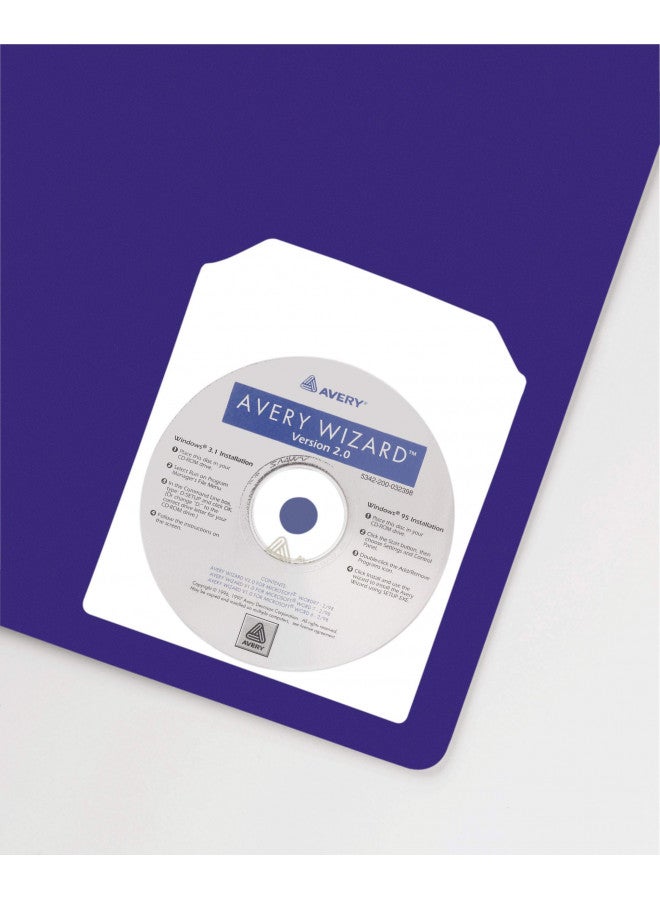 Avery Clear Self-Adhesive CD/DVD Storage Pages, Top Load with Flap, Pack of 10 (73721) - Image 3