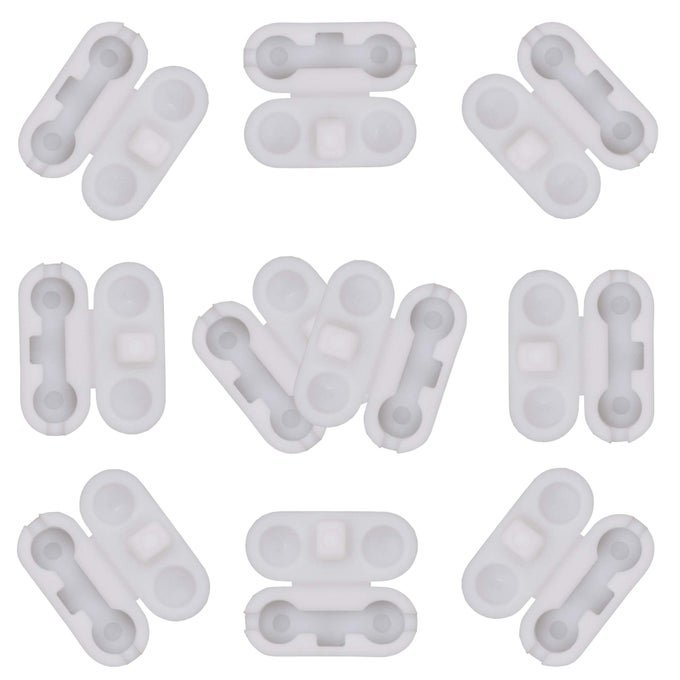 WHITE PLASTIC CHAIN CONNECTOR FOR BEADED CHAIN FOR ROLLER SHADES AND VERTICAL BLINDS PACK OF 10 CHAIN NOT INCLUDED