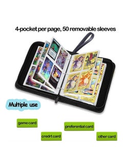Y&D Binder for Pokemon Cards with Sleeves, 4-Pocket Trading Card Binder,400 Pockets Collection Binder,Collector Album Boys Girls Toys Gift  - Image 5