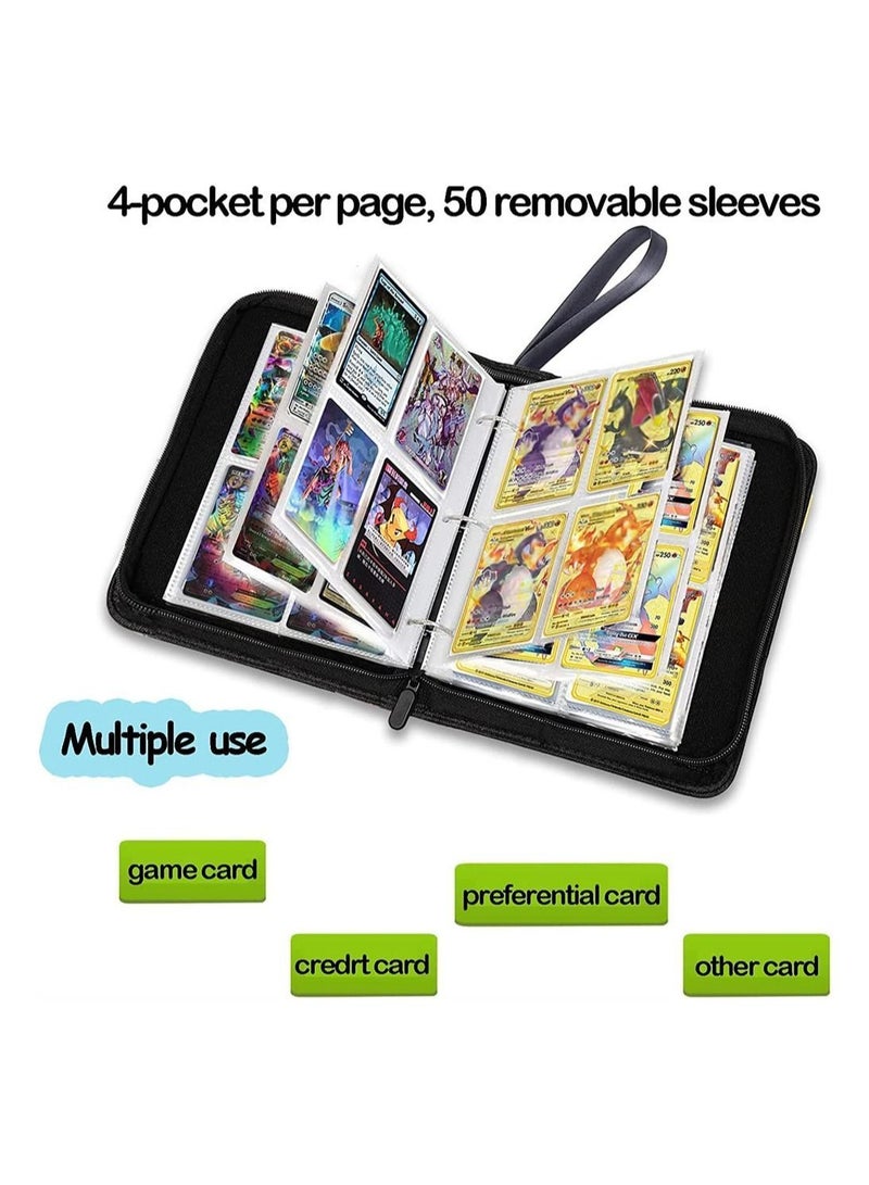 Y&D Binder for Pokemon Cards with Sleeves, 4-Pocket Trading Card Binder,400 Pockets Collection Binder,Collector Album Boys Girls Toys Gift - Image 5