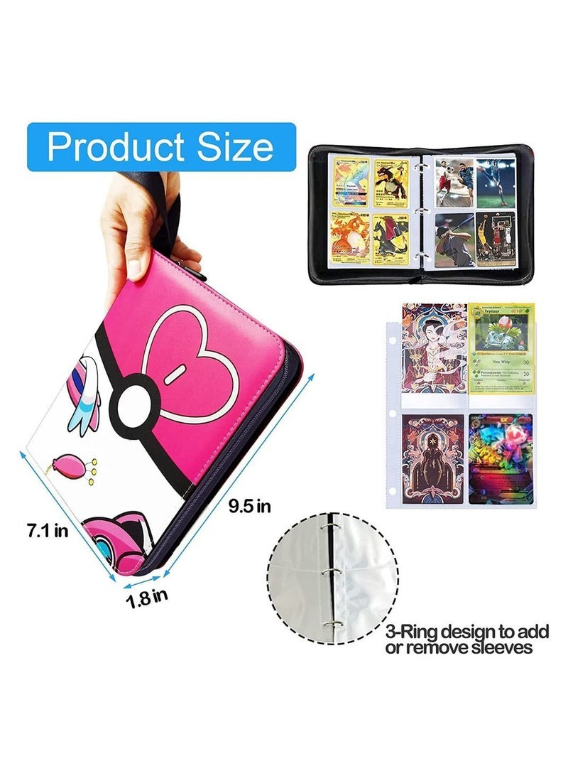 Y&D Binder for Pokemon Cards with Sleeves, 4-Pocket Trading Card Binder,400 Pockets Collection Binder,Collector Album Boys Girls Toys Gift - Image 2