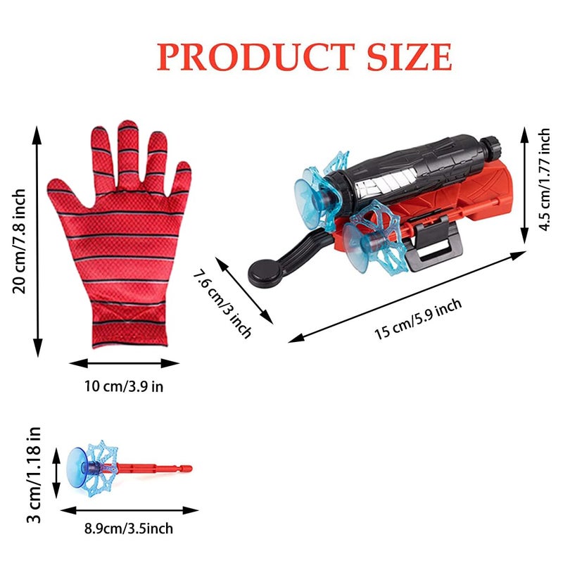 Vinciph 2Pcs Spider Silk Launcher Set for Kids Can Grab Small ObjectsHero RolePlay ToyDIY Cosplay Childrens Wrist Ejection LauncherBirthday Christmas for Kids - Image 3