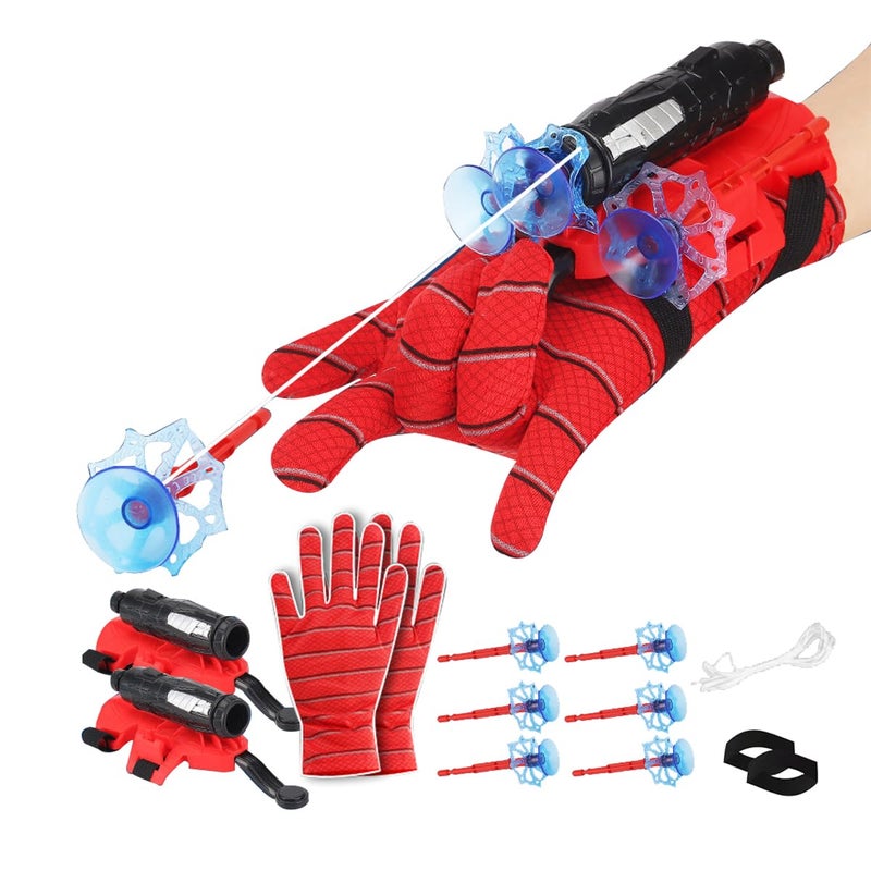 Vinciph 2Pcs Spider Silk Launcher Set for Kids Can Grab Small ObjectsHero RolePlay ToyDIY Cosplay Childrens Wrist Ejection LauncherBirthday Christmas for Kids - Image 2
