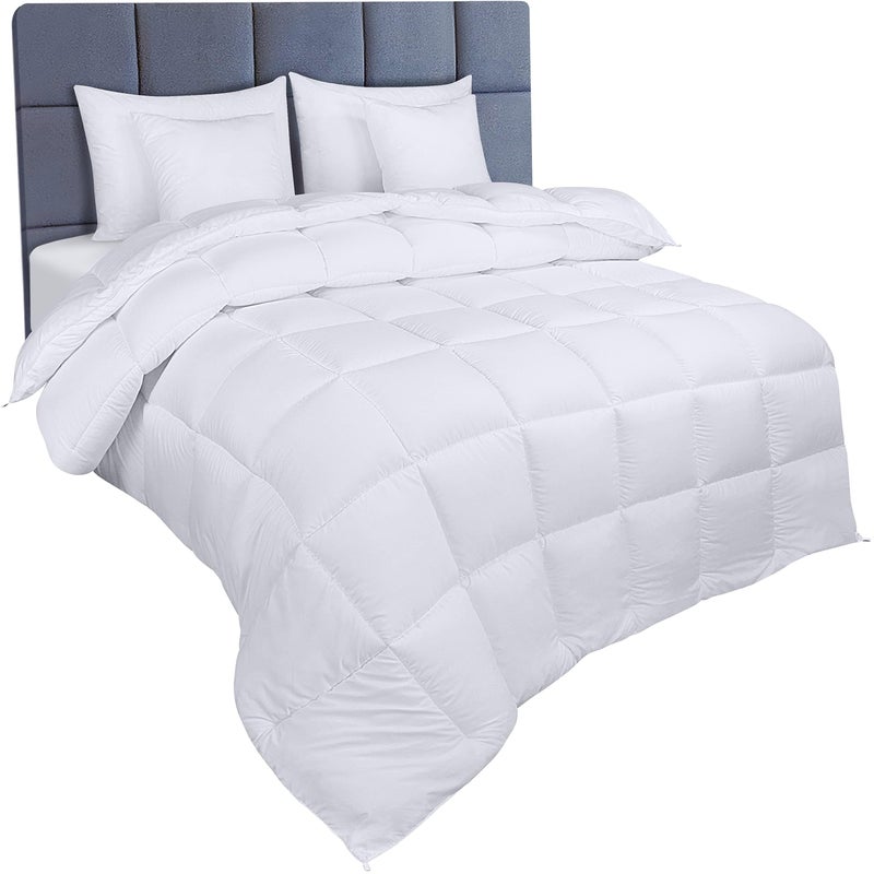 Utopia Bedding Duvet105 Tog coverless Duvet with Corner Tabs Box Stitched Quilt Single White