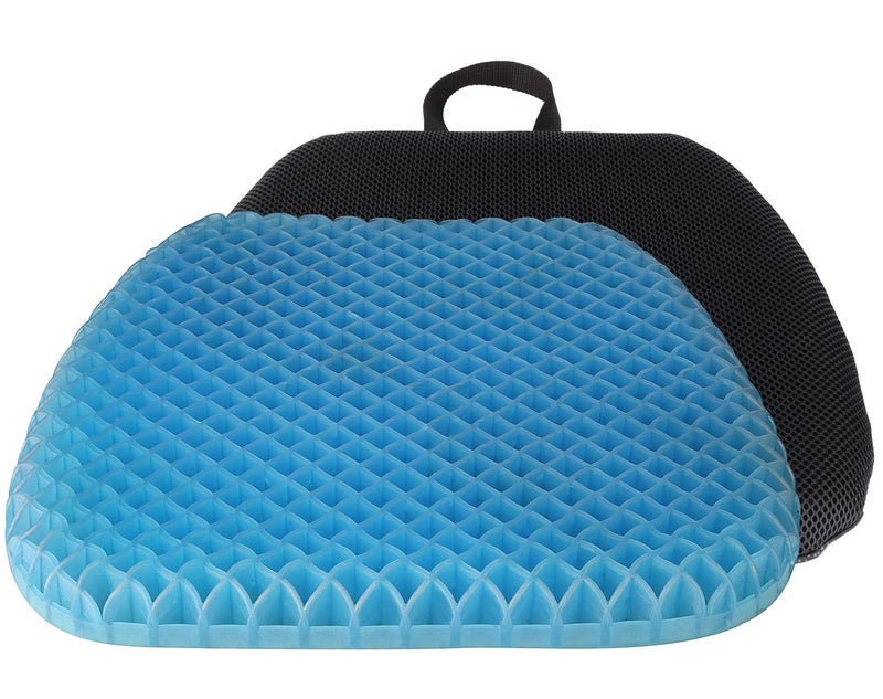 FOMI Thick Premium All Gel Orthopedic Seat Cushion 165 x 18 Large Comfortable Pad for Car Office Chair Wheelchair or Home Pressure Sore Relief Prevents Sweaty Bottom Portable