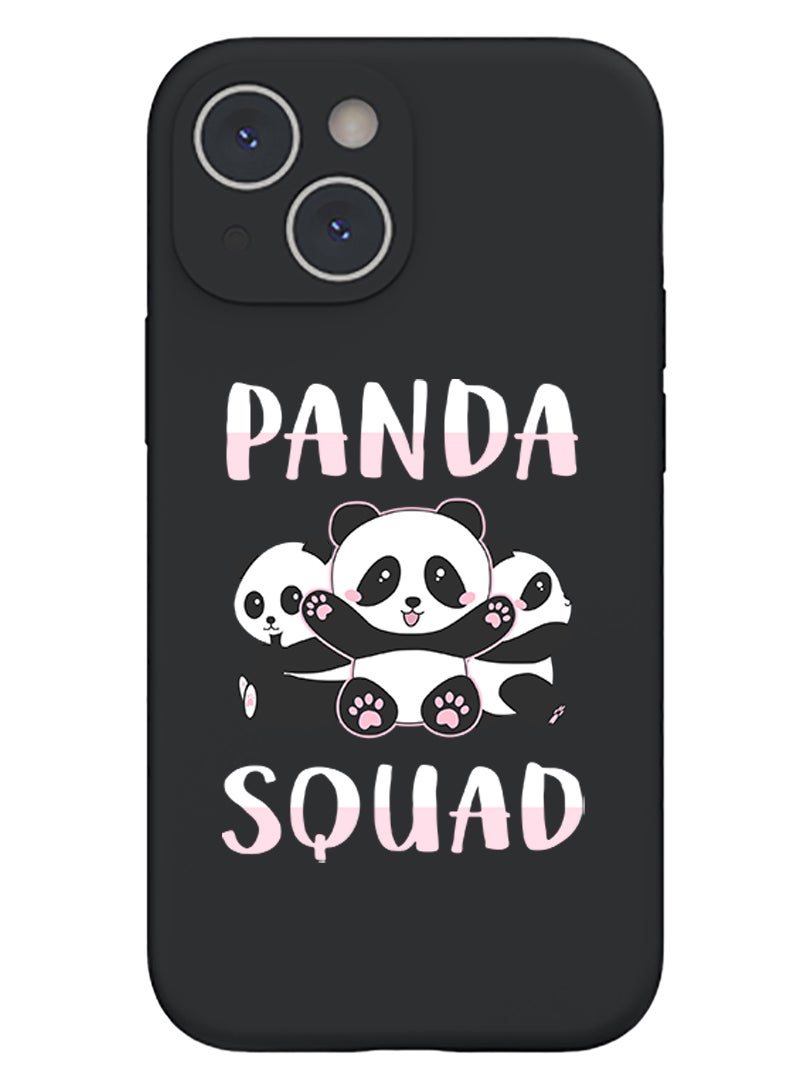 Theodor Protective Slim Fit Case Liquid Silicone Cover with Full Body Protection Anti-Scratch Shockproof Case For iPhone 15 Black  - please dont make me do stuff copy - Image 1