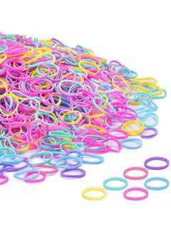 TsMADDTs Colored Rubber Bands For Hairtsmaddts 1500Pcs Hair Elastics No Damage For Girls Kid Hair Braidssmall Clear Elastic Hair Ties(13Mm In Width And 19Mm In Length)  - Image 1