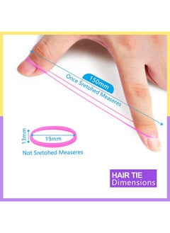 TsMADDTs Colored Rubber Bands For Hairtsmaddts 1500Pcs Hair Elastics No Damage For Girls Kid Hair Braidssmall Clear Elastic Hair Ties(13Mm In Width And 19Mm In Length)  - Image 3