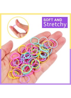 TsMADDTs Colored Rubber Bands For Hairtsmaddts 1500Pcs Hair Elastics No Damage For Girls Kid Hair Braidssmall Clear Elastic Hair Ties(13Mm In Width And 19Mm In Length)  - Image 4