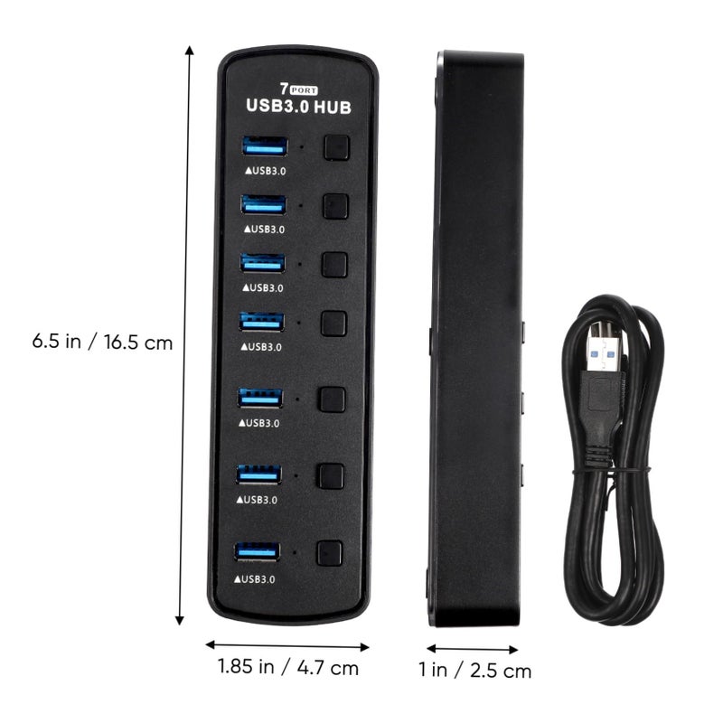 Compact Multi USB Hub With Power Supply For Laptops High Speed Data Transfer - Image 3