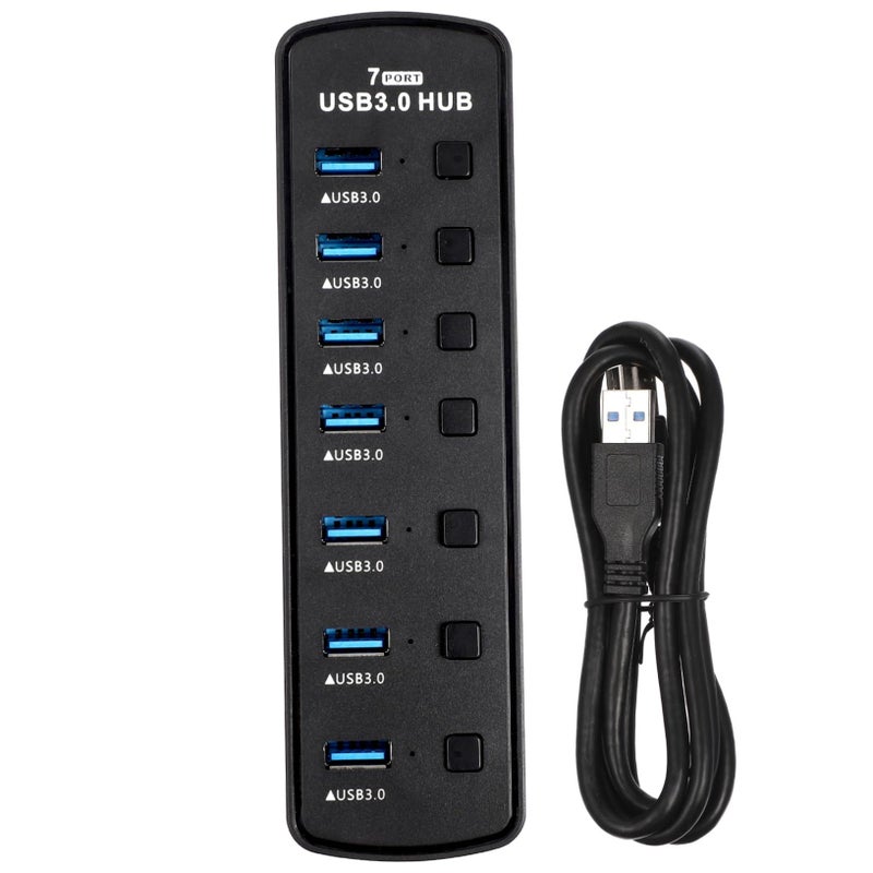 Compact Multi USB Hub With Power Supply For Laptops High Speed Data Transfer - Image 2