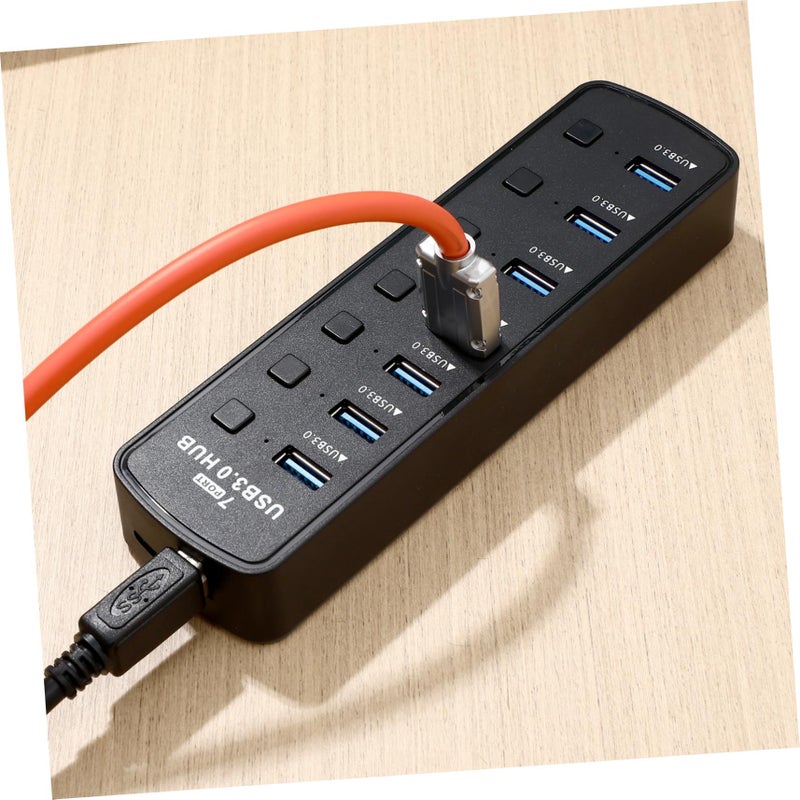 Compact Multi USB Hub With Power Supply For Laptops High Speed Data Transfer - Image 5