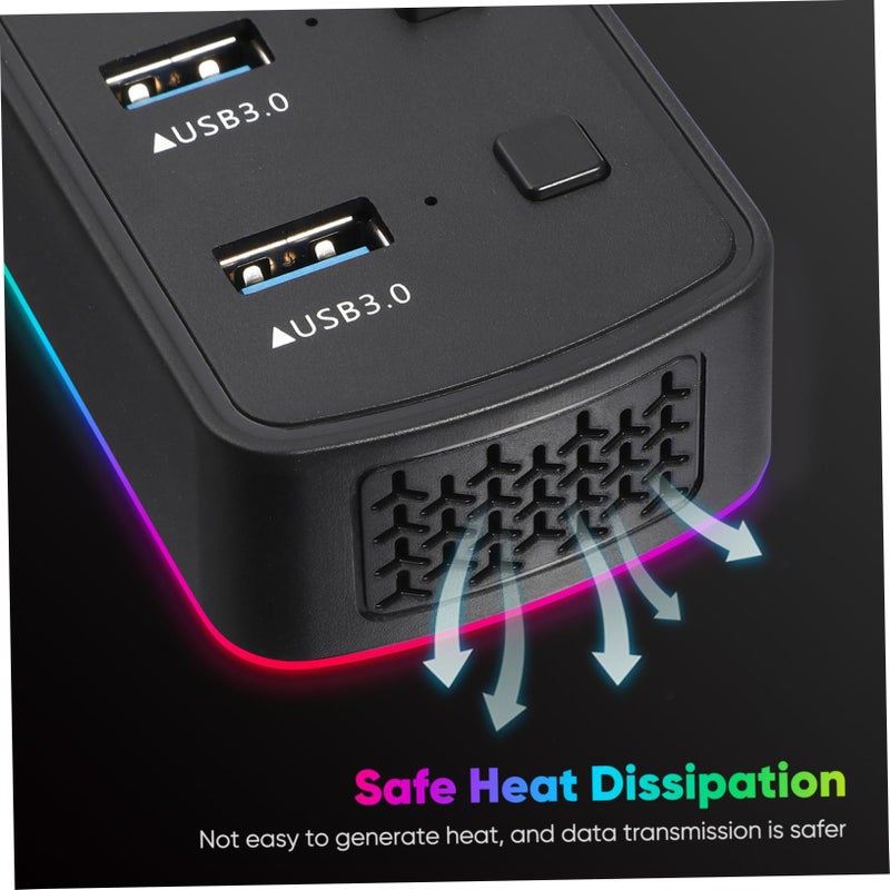 Compact Multi USB Hub With Power Supply For Laptops High Speed Data Transfer - Image 4