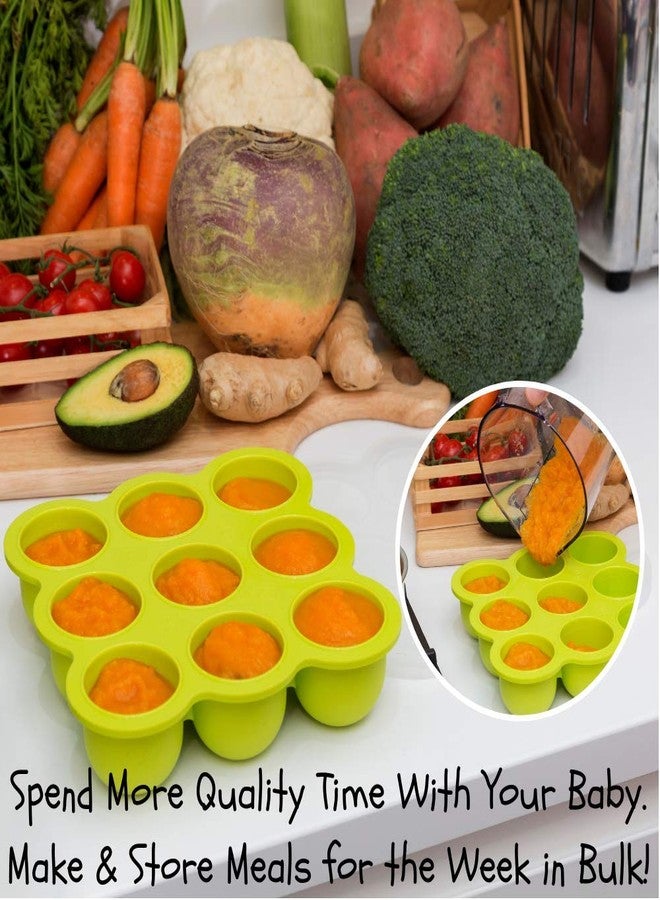 EVLA'S Baby Food Freezer Trays & Reusable Food Pouches Meal Prep Combo for Babies and Toddlers, Baby Food Containers & Meal Storage Perfect for Serving Homemade Healthy Smoothies & Purees - Image 3