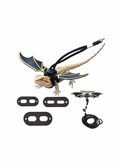 Generic Dragon wing Leash and Harness, Adjustable Lizard Leash, Bearded Dragon Harness Cool Leather Wings  - Image 1