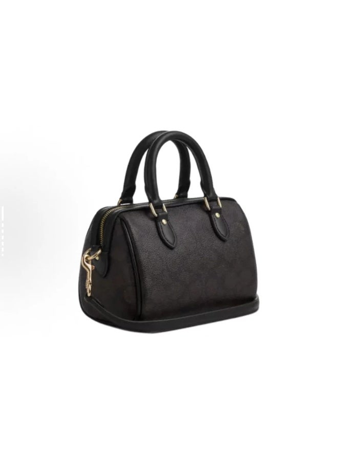 coachoutlet Coach Classic Mini Cally Crossbody Bag, Pebbled Leather, Gold Hardware, 2-in-1 Top Handle & Shoulder Purse for Daily & Travel Use - Image 2