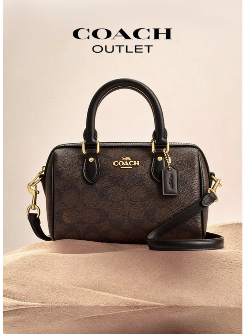 coachoutlet Coach Classic Mini Cally Crossbody Bag, Pebbled Leather, Gold Hardware, 2-in-1 Top Handle & Shoulder Purse for Daily & Travel Use - Image 1