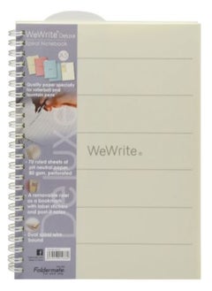 Foldermate A5 Size Deluxe Spiral Notebook 70 Sheets Beige Cover  - Image 1