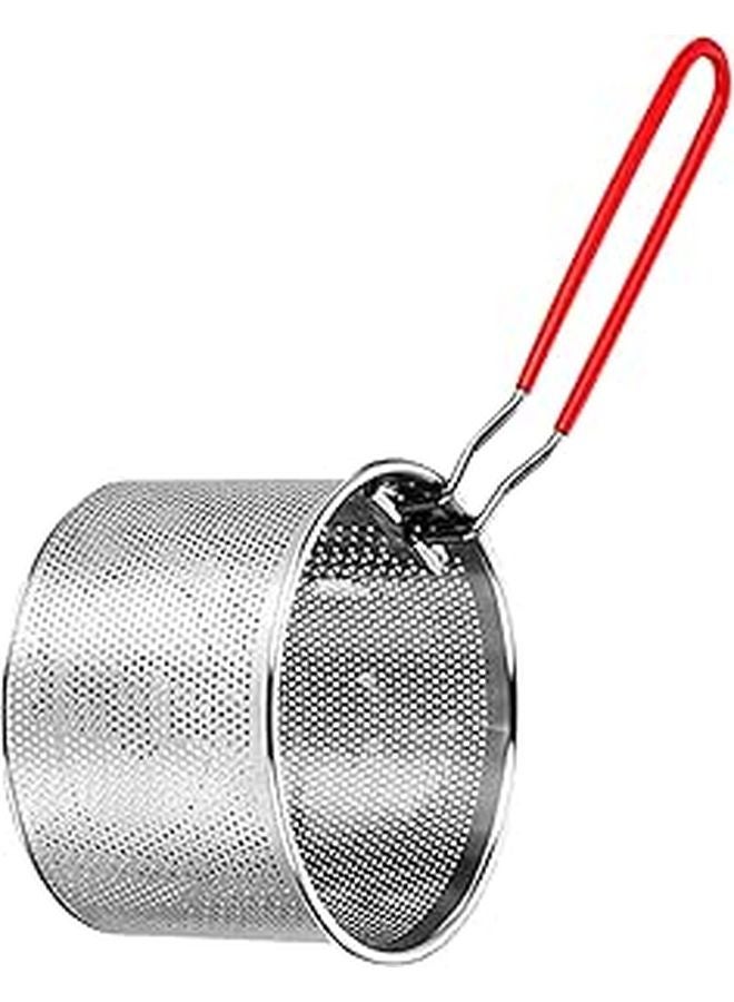 Stainless Steel Deep Fry Basket 14cm with Removable Handle for French Fries - Image 1