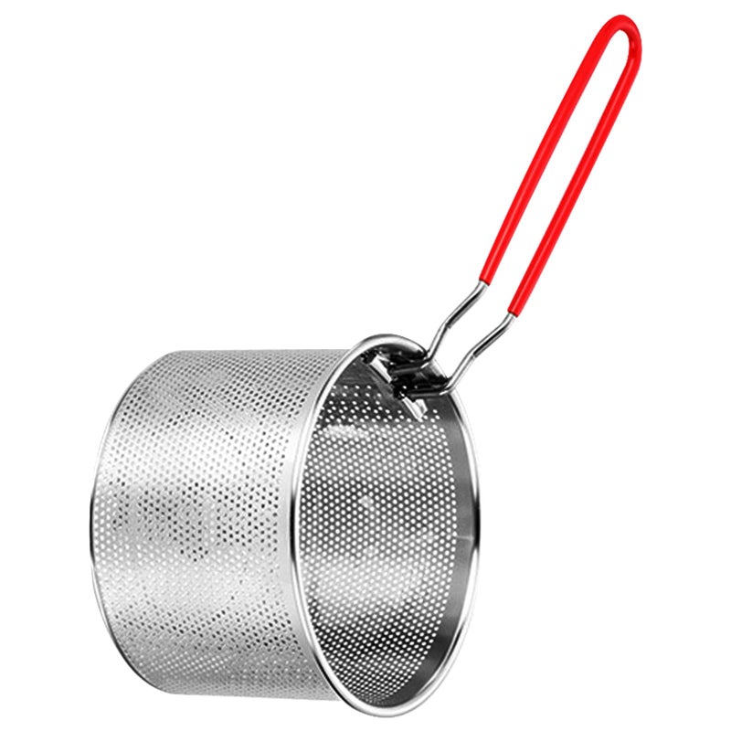 Stainless Steel Deep Fry Basket 14cm with Removable Handle for French Fries - Image 2