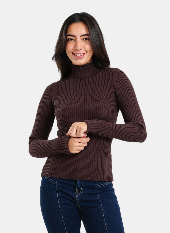 Carina Ribbed Turtleneck Pullover - Image 1