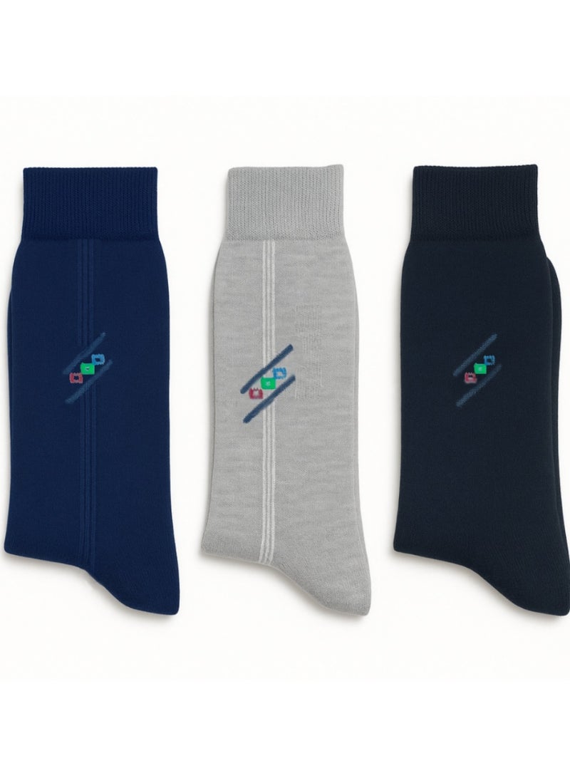 3 pairs of Long men's socks multicolours  - Image 1