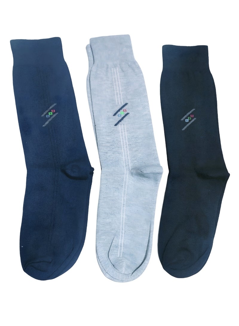 3 أزواج من الجوارب الرجالي الطويلة متعددة الألوان - Image 2