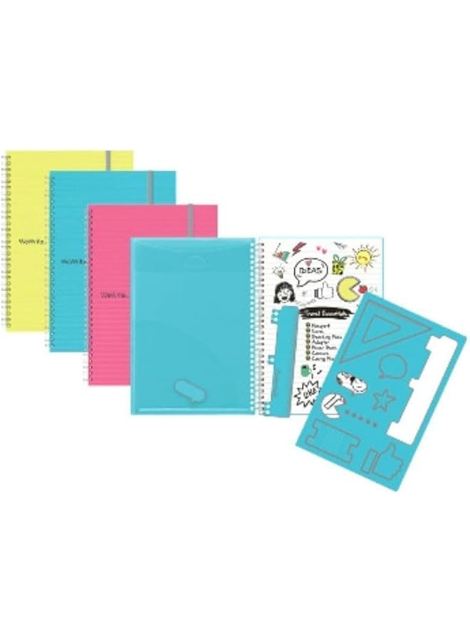 فولدر ميت Wewrite B5 70 ورقة دفتر دوامة 12 قطعة مربع - Image 1