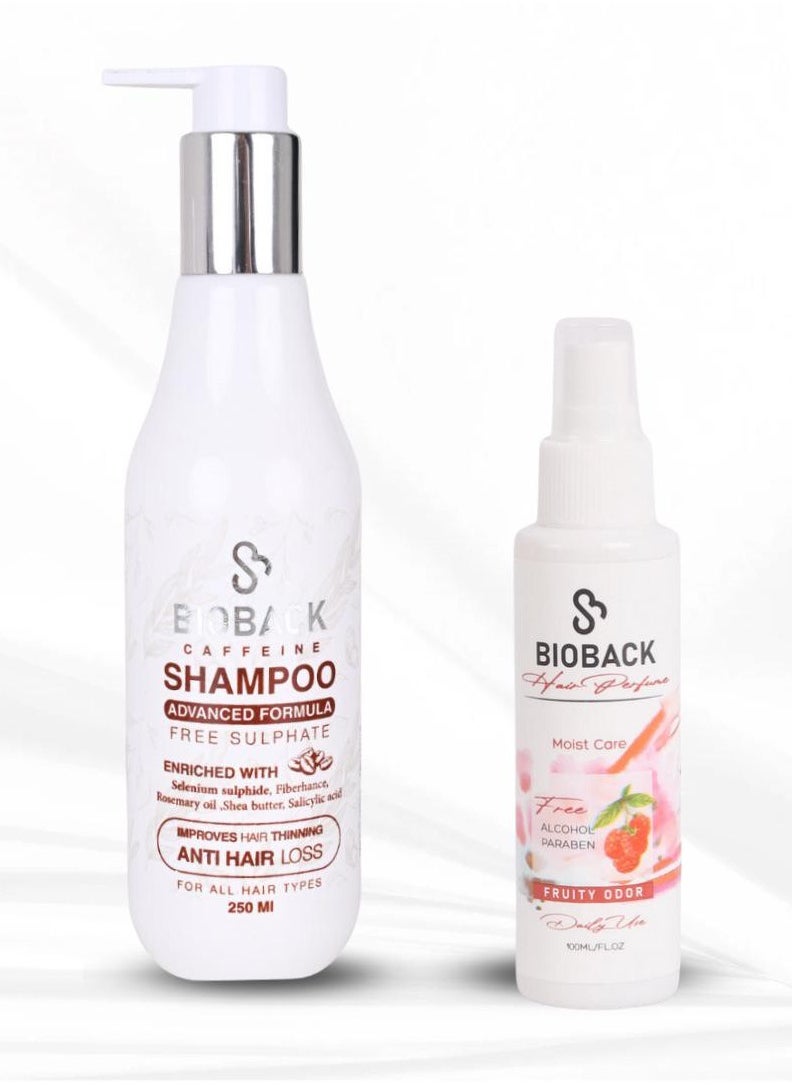 BIOBACK - Bloom kit (caffeine anti dandruff  shampoo and fruity hair mist) - Image 1