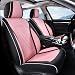 FLORICH Automotive Seat Covers Leather Pink Seat Covers for Cars Front Seats Waterproof Car Seat Cushion Interior Covers Protector Vehicle Seat Cover Universal Fit for Most Car Truck SUV BlackPink - Image 2