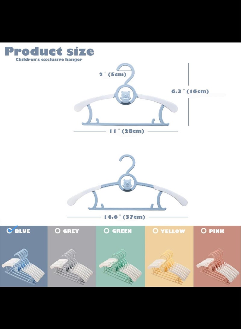 Baby Nursery Closet Hangers,Adjustable Children Coat Hanger, Non-Slip Laundry Infant Pant Hangers for Newborn Clothes - for Girl Boy Toddler Kids Child （Blue）  - Image 2