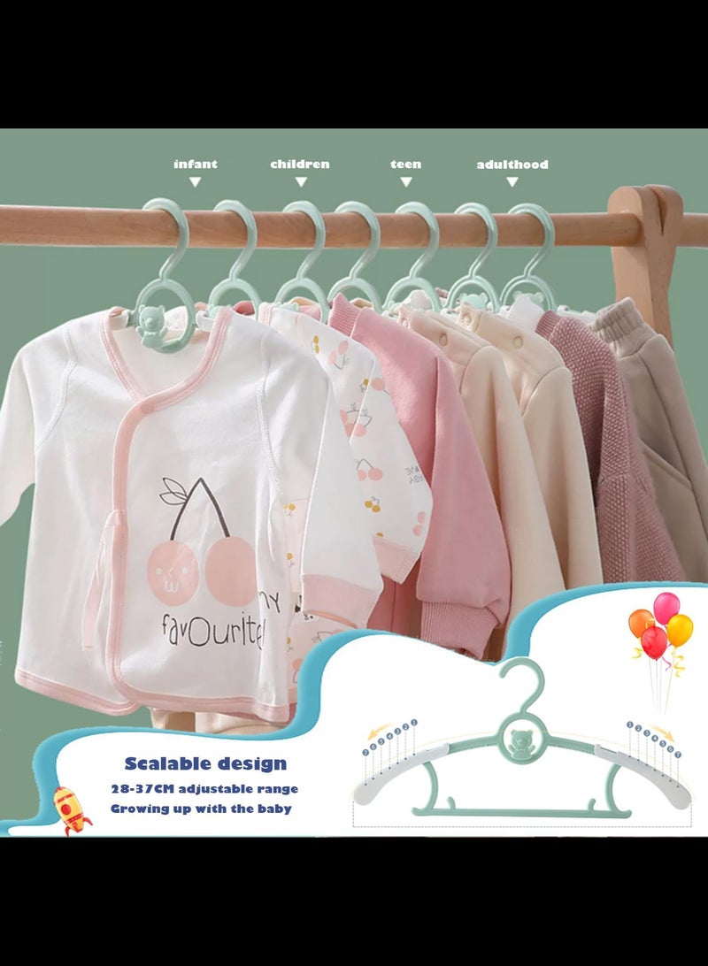 Baby Nursery Closet Hangers,Adjustable Children Coat Hanger, Non-Slip Laundry Infant Pant Hangers for Newborn Clothes - for Girl Boy Toddler Kids Child （Blue）  - Image 5