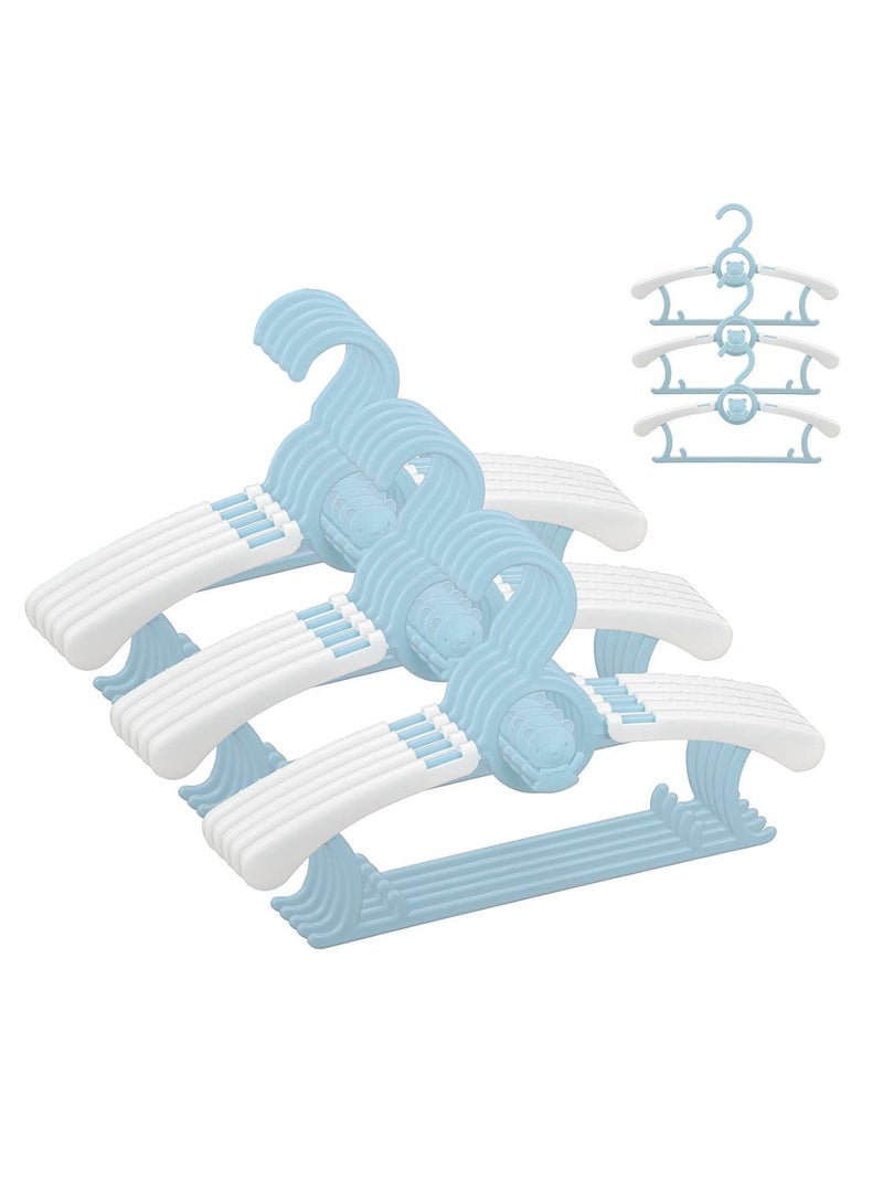 Baby Nursery Closet Hangers,Adjustable Children Coat Hanger, Non-Slip Laundry Infant Pant Hangers for Newborn Clothes - for Girl Boy Toddler Kids Child （Blue）  - Image 1