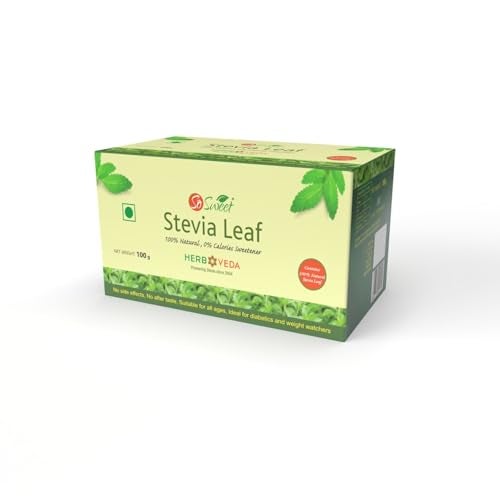 So Sweet Stevia Dried Leaves - 100% Natural, Sugar-Free Sweetener, Ideal for Herbal Teas & Recipes, 100gm, Diabetic-Friendly, Chemical-Free, Perfect for Healthy Living & Weight Management - Image 2